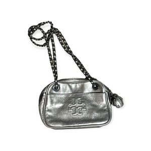 Tory Burch silver/grey cross body purse